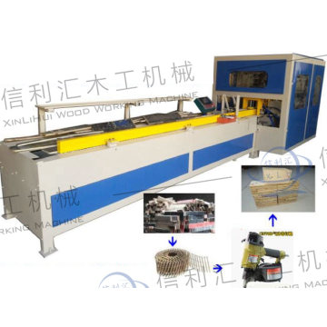 Multi Plywood Wood Block Making Machine/Multi Plywood Nailing Machine for Wood Pie Automatic Wooden Pallet Feet Nailer Nailing Machine